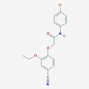 molecular formula C17H15BrN2O3 B4394744 N-(4-bromophenyl)-2-(4-cyano-2-ethoxyphenoxy)acetamide 