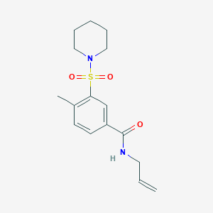 molecular formula C16H22N2O3S B4394785 N-allyl-4-methyl-3-(1-piperidinylsulfonyl)benzamide 
