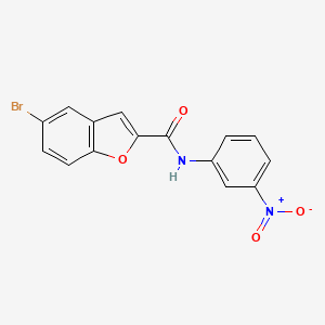molecular formula C15H9BrN2O4 B4394789 5-bromo-N-(3-nitrophenyl)-1-benzofuran-2-carboxamide 