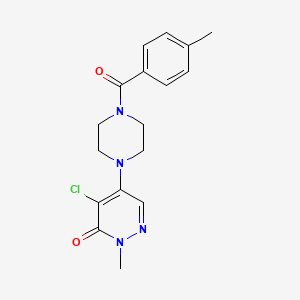 molecular formula C17H19ClN4O2 B4394829 4-chloro-2-methyl-5-[4-(4-methylbenzoyl)-1-piperazinyl]-3(2H)-pyridazinone 