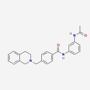 molecular formula C25H25N3O2 B4394845 N-[3-(acetylamino)phenyl]-4-(3,4-dihydro-2(1H)-isoquinolinylmethyl)benzamide 