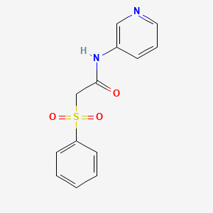 molecular formula C13H12N2O3S B4394849 2-(phenylsulfonyl)-N-3-pyridinylacetamide 