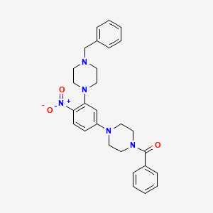 molecular formula C28H31N5O3 B4394861 1-benzoyl-4-[3-(4-benzyl-1-piperazinyl)-4-nitrophenyl]piperazine 