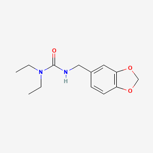molecular formula C13H18N2O3 B4394864 N'-(1,3-benzodioxol-5-ylmethyl)-N,N-diethylurea 