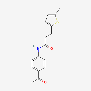molecular formula C16H17NO2S B4394894 N-(4-acetylphenyl)-3-(5-methyl-2-thienyl)propanamide 