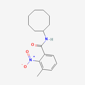 molecular formula C16H22N2O3 B4394906 N-cyclooctyl-3-methyl-2-nitrobenzamide 