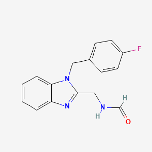 molecular formula C16H14FN3O B4394914 {[1-(4-fluorobenzyl)-1H-benzimidazol-2-yl]methyl}formamide 