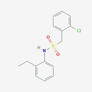 molecular formula C15H16ClNO2S B4394952 1-(2-chlorophenyl)-N-(2-ethylphenyl)methanesulfonamide 