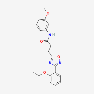 molecular formula C20H21N3O4 B4394978 3-[3-(2-ethoxyphenyl)-1,2,4-oxadiazol-5-yl]-N-(3-methoxyphenyl)propanamide 