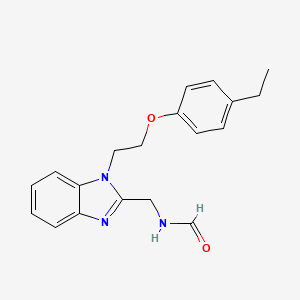 molecular formula C19H21N3O2 B4394991 ({1-[2-(4-ethylphenoxy)ethyl]-1H-benzimidazol-2-yl}methyl)formamide 