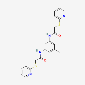 molecular formula C21H20N4O2S2 B4394997 N,N'-(5-methyl-1,3-phenylene)bis[2-(2-pyridinylthio)acetamide] 