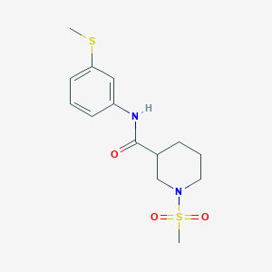 molecular formula C14H20N2O3S2 B4395034 1-(methylsulfonyl)-N-[3-(methylthio)phenyl]-3-piperidinecarboxamide 