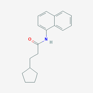 molecular formula C18H21NO B439507 3-cyclopentyl-N-naphthalen-1-ylpropanamide CAS No. 303134-77-2
