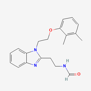 molecular formula C20H23N3O2 B4395077 (2-{1-[2-(2,3-dimethylphenoxy)ethyl]-1H-benzimidazol-2-yl}ethyl)formamide 