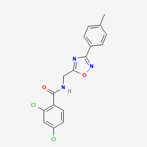 molecular formula C17H13Cl2N3O2 B4395082 2,4-dichloro-N-{[3-(4-methylphenyl)-1,2,4-oxadiazol-5-yl]methyl}benzamide 