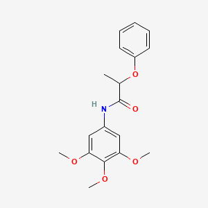 molecular formula C18H21NO5 B4395092 2-phenoxy-N-(3,4,5-trimethoxyphenyl)propanamide 