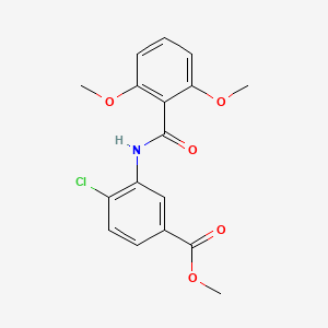 molecular formula C17H16ClNO5 B4395119 methyl 4-chloro-3-[(2,6-dimethoxybenzoyl)amino]benzoate 