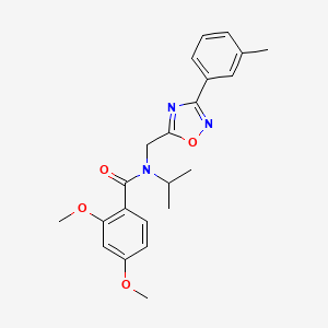 molecular formula C22H25N3O4 B4395126 N-isopropyl-2,4-dimethoxy-N-{[3-(3-methylphenyl)-1,2,4-oxadiazol-5-yl]methyl}benzamide 