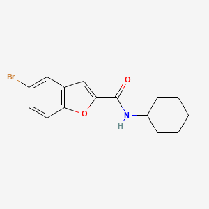 molecular formula C15H16BrNO2 B4395138 5-bromo-N-cyclohexyl-1-benzofuran-2-carboxamide 