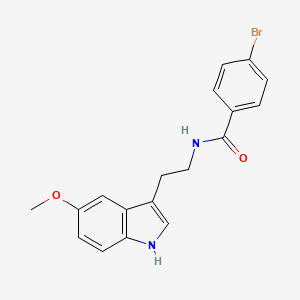 molecular formula C18H17BrN2O2 B4395150 4-bromo-N-[2-(5-methoxy-1H-indol-3-yl)ethyl]benzamide 