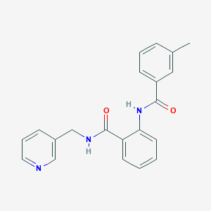molecular formula C21H19N3O2 B4395175 2-[(3-methylbenzoyl)amino]-N-(3-pyridinylmethyl)benzamide 