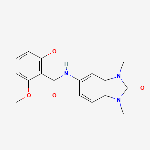 molecular formula C18H19N3O4 B4395179 N-(1,3-dimethyl-2-oxo-2,3-dihydro-1H-benzimidazol-5-yl)-2,6-dimethoxybenzamide 