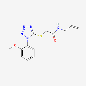 molecular formula C13H15N5O2S B4395186 N-allyl-2-{[1-(2-methoxyphenyl)-1H-tetrazol-5-yl]thio}acetamide 