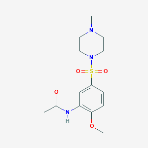 molecular formula C14H21N3O4S B4395202 N-{2-methoxy-5-[(4-methyl-1-piperazinyl)sulfonyl]phenyl}acetamide 