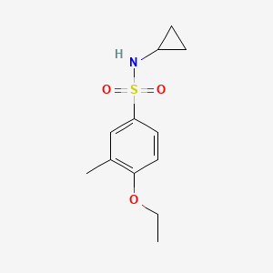molecular formula C12H17NO3S B4395212 N-cyclopropyl-4-ethoxy-3-methylbenzenesulfonamide 