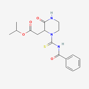 molecular formula C17H21N3O4S B4395217 isopropyl {1-[(benzoylamino)carbonothioyl]-3-oxo-2-piperazinyl}acetate 