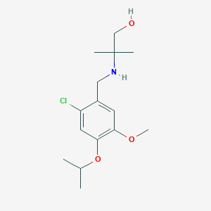 molecular formula C15H24ClNO3 B4395218 2-[(2-chloro-4-isopropoxy-5-methoxybenzyl)amino]-2-methyl-1-propanol 