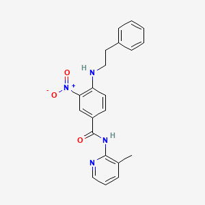 molecular formula C21H20N4O3 B4395221 N-(3-methyl-2-pyridinyl)-3-nitro-4-[(2-phenylethyl)amino]benzamide 