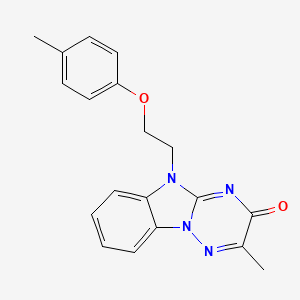 molecular formula C19H18N4O2 B4395229 2-methyl-5-[2-(4-methylphenoxy)ethyl][1,2,4]triazino[2,3-a]benzimidazol-3(5H)-one 