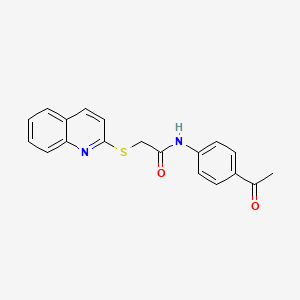 molecular formula C19H16N2O2S B4395266 N-(4-acetylphenyl)-2-(2-quinolinylthio)acetamide 
