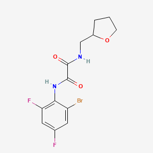 molecular formula C13H13BrF2N2O3 B4395276 N-(2-bromo-4,6-difluorophenyl)-N'-(tetrahydro-2-furanylmethyl)ethanediamide 