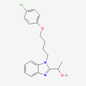 molecular formula C19H21ClN2O2 B4395291 1-{1-[4-(4-chlorophenoxy)butyl]-1H-benzimidazol-2-yl}ethanol 