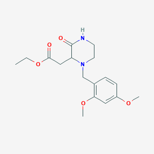 molecular formula C17H24N2O5 B4395304 ethyl [1-(2,4-dimethoxybenzyl)-3-oxo-2-piperazinyl]acetate 