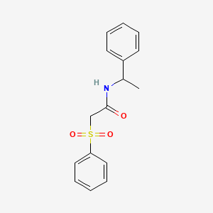 molecular formula C16H17NO3S B4395320 N-(1-phenylethyl)-2-(phenylsulfonyl)acetamide 
