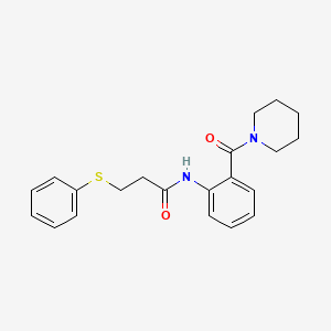 molecular formula C21H24N2O2S B4395322 3-(phenylthio)-N-[2-(1-piperidinylcarbonyl)phenyl]propanamide 