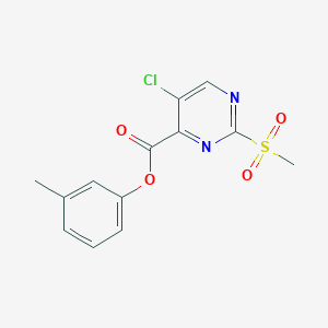 molecular formula C13H11ClN2O4S B4395326 3-methylphenyl 5-chloro-2-(methylsulfonyl)-4-pyrimidinecarboxylate 