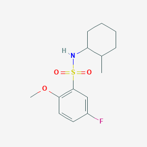 molecular formula C14H20FNO3S B4395332 5-fluoro-2-methoxy-N-(2-methylcyclohexyl)benzenesulfonamide 