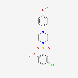 molecular formula C19H23ClN2O4S B4395397 1-[(5-chloro-2-methoxy-4-methylphenyl)sulfonyl]-4-(4-methoxyphenyl)piperazine 