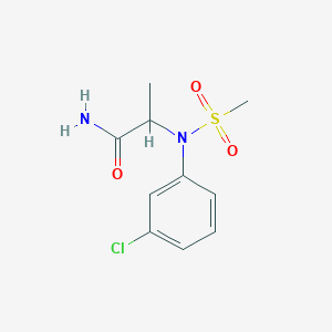 molecular formula C10H13ClN2O3S B4395413 N~2~-(3-chlorophenyl)-N~2~-(methylsulfonyl)alaninamide 