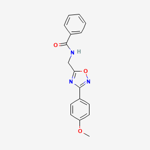 molecular formula C17H15N3O3 B4395425 N-{[3-(4-甲氧基苯基)-1,2,4-恶二唑-5-基]甲基}苯甲酰胺 