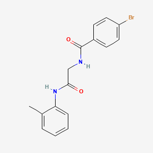 molecular formula C16H15BrN2O2 B4395427 4-bromo-N-{2-[(2-methylphenyl)amino]-2-oxoethyl}benzamide 