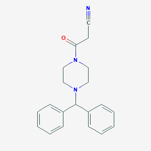 molecular formula C20H21N3O B439543 3-[4-(二苯甲基)哌嗪-1-基]-3-氧代丙腈 CAS No. 313386-55-9