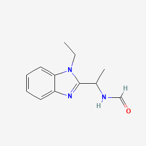 molecular formula C12H15N3O B4395434 [1-(1-ethyl-1H-benzimidazol-2-yl)ethyl]formamide 