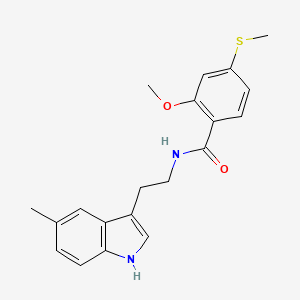 molecular formula C20H22N2O2S B4395435 2-methoxy-N-[2-(5-methyl-1H-indol-3-yl)ethyl]-4-(methylthio)benzamide 