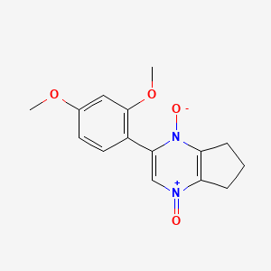 molecular formula C15H16N2O4 B4395446 2-(2,4-dimethoxyphenyl)-6,7-dihydro-5H-cyclopenta[b]pyrazine 1,4-dioxide 