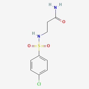 molecular formula C9H11ClN2O3S B4395487 N~3~-[(4-chlorophenyl)sulfonyl]-beta-alaninamide 